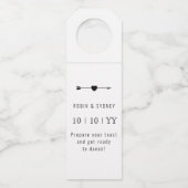 minimalistisch | De datum opslaan | Flesje Label | (Voorkant)