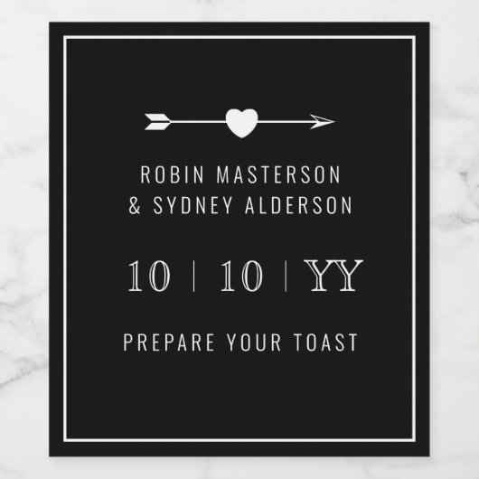 minimalistisch | De datum opslaan | Wijnetiket | Z Wijn Etiket (Enkel label)