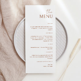 Minimalistisch De Menu Kaart