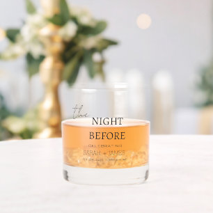 Minimalistisch de Nacht vóór de Aangepaste Huwelij Whisky Glas