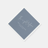 Minimalistisch De nacht voor het script Dusty Blue Servet (Hoek)