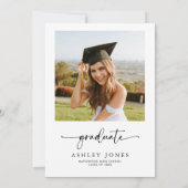 Minimalistisch De toekomst is helder foto Afstuder Kaart (Achterkant)