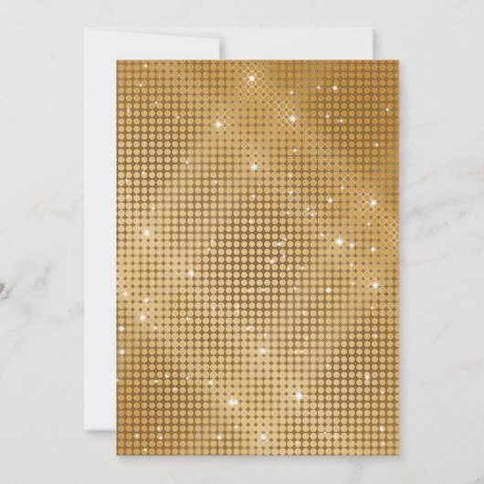 Minimalistisch Deco Frame Gouden Lovertjes 40e Ver Kaart (Achterkant)