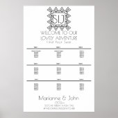 Minimalistisch deco Heart Wedding Logo Poster (Voorkant)