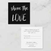 Minimalistisch delen van de liefde | Loyalty-Kaart Vierkante Visitekaartje (Voorkant / Achterkant)