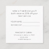 Minimalistisch delen van de liefde | Loyalty-Kaart Vierkante Visitekaartje (Achterkant)