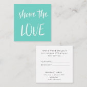 Minimalistisch delen van de liefde | Loyalty-Kaart Vierkante Visitekaartje (Voorkant / Achterkant)