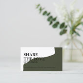 Minimalistisch delen van de referentiekaart voor l aanbevelingskaartje (Staand voorkant)