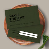 Minimalistisch delen van de referentiekaart voor l aanbevelingskaartje