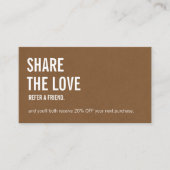 Minimalistisch delen van de referentiekaart voor l aanbevelingskaartje (Voorkant)