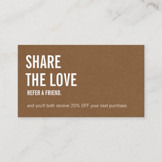 Minimalistisch delen van de referentiekaart voor l aanbevelingskaartje (Voorkant)