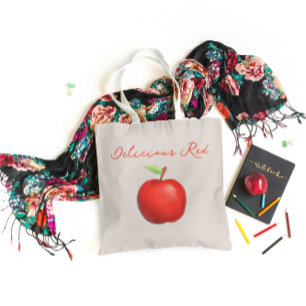 Minimalistisch Delicious Red Apple Tote Bag