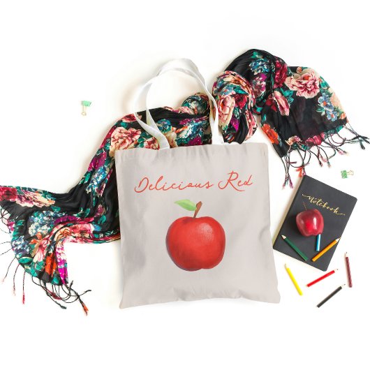 Minimalistisch Delicious Red Apple Tote Bag