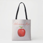 Minimalistisch Delicious Red Apple Tote Bag (Voorkant)