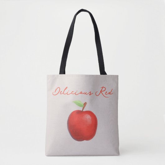 Minimalistisch Delicious Red Apple Tote Bag (Voorkant)