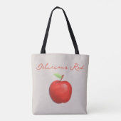 Minimalistisch Delicious Red Apple Tote Bag (Achterkant)