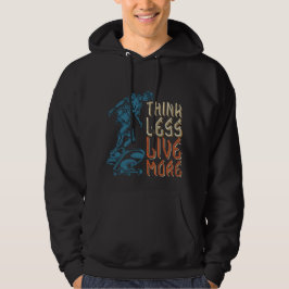 Minimalistisch "denk minder leef meer" Motivatie Q Hoodie