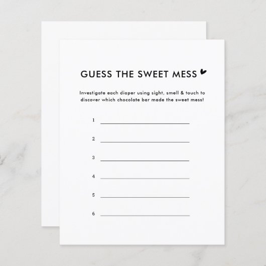 Minimalistisch denken aan de Kaarten van het Sweet (Voorkant / Achterkant)