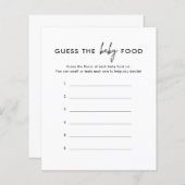 Minimalistisch denken de Kaarten van het Baby-voed (Voorkant / Achterkant)