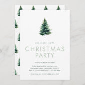 Minimalistisch dennenboom groen kerstfeest kaart (Voorkant / Achterkant)