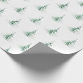 Minimalistisch dennenboompatroon Kerstmis Cadeaupapier (Hoek)