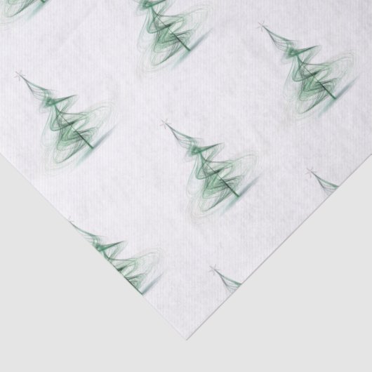 Minimalistisch dennenboompatroon Kerstmis Tissuepapier (Detail)