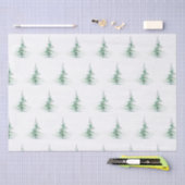 Minimalistisch dennenboompatroon Kerstmis Tissuepapier (Craft)