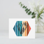 Minimalistisch dennenbos  feestdagenkaart (Staand voorkant)