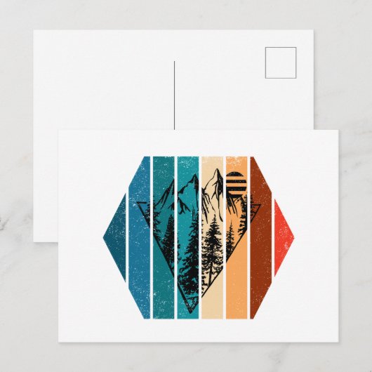 Minimalistisch dennenbos  feestdagenkaart (Voorkant / Achterkant)