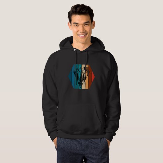 Minimalistisch dennenbos hoodie (Voorkant volledig)