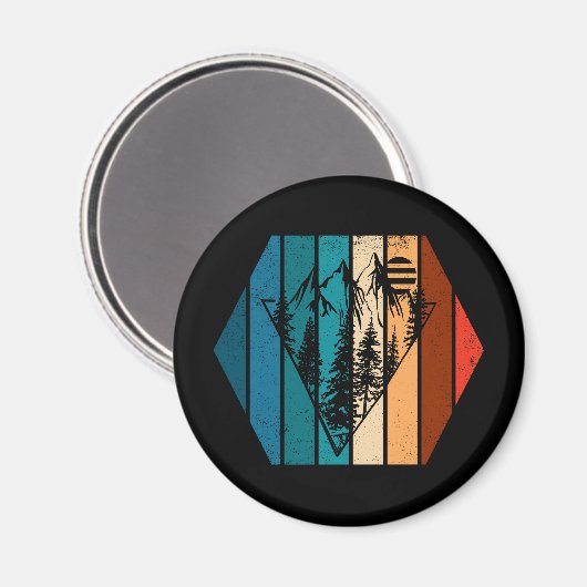 Minimalistisch dennenbos  magneet (Voorkant / Achterkant)