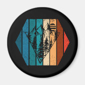 Minimalistisch dennenbos  magneet (Voorkant)