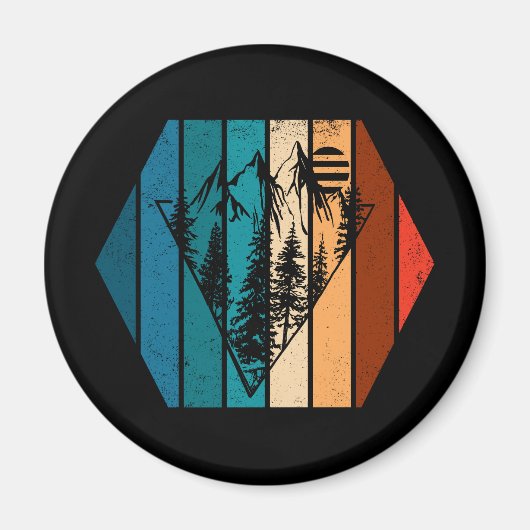 Minimalistisch dennenbos  magneet (Voorkant)