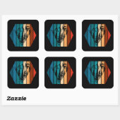 Minimalistisch dennenbos  vierkante sticker (Vel)