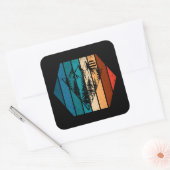 Minimalistisch dennenbos  vierkante sticker (Envelop)