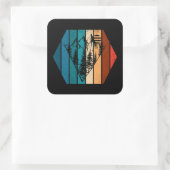 Minimalistisch dennenbos  vierkante sticker (Tas)