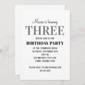 Minimalistisch derde geboorte Genderneutrale Kaart (Voorkant / Achterkant)