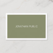 Minimalistisch design Eenvoudige stijlvolle trendy Visitekaartje (Voorkant)