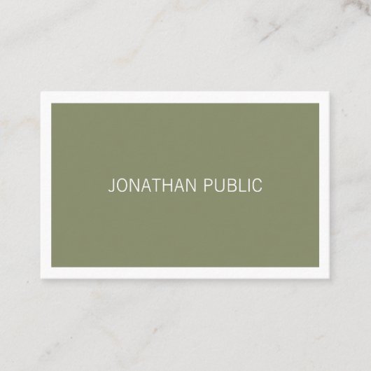 Minimalistisch design Eenvoudige stijlvolle trendy Visitekaartje (Voorkant)