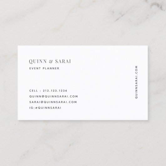 Minimalistisch design elegant, schoon, modern ivoo visitekaartje (Achterkant)