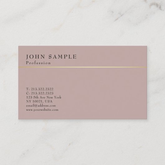 Minimalistisch design elegante  harmonische kleure visitekaartje (Voorkant)