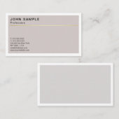 Minimalistisch design elegante harmonische kleuren visitekaartje (Voorkant / Achterkant)