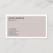 Minimalistisch design elegante harmonische kleuren visitekaartje (Voorkant)