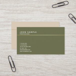 Minimalistisch design elegante kleurenharmonie visitekaartje