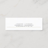 Minimalistisch design Gold Plain Luxury Profession Mini Visitekaartje (Achterkant)