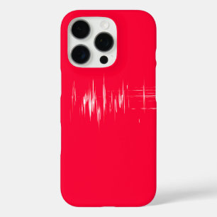 Minimalistisch design op rood iPhone 16 pro hoesje