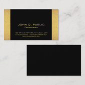 Minimalistisch design Professioneel Modern Zwart G Visitekaartje (Voorkant / Achterkant)