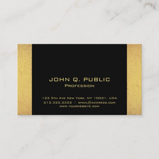 Minimalistisch design Professioneel Modern Zwart G Visitekaartje (Voorkant)