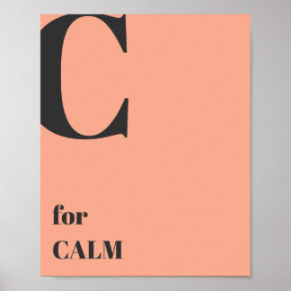 Minimalistisch design tekst roze pastel kleuren mo poster