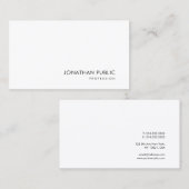 Minimalistisch design — witte Sjabloon — Moderne Visitekaartje (Voorkant / Achterkant)